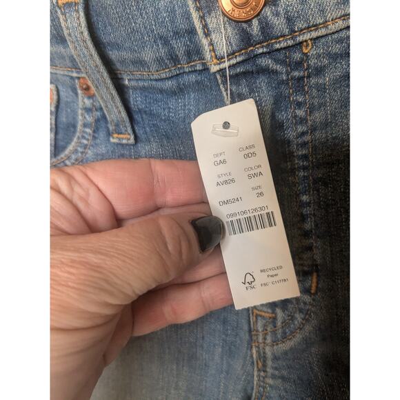 J. CREW Denim High Rise Cutoff Jean Shorts Women's Size 26 Style Number AV826 - Picture 4 of 7